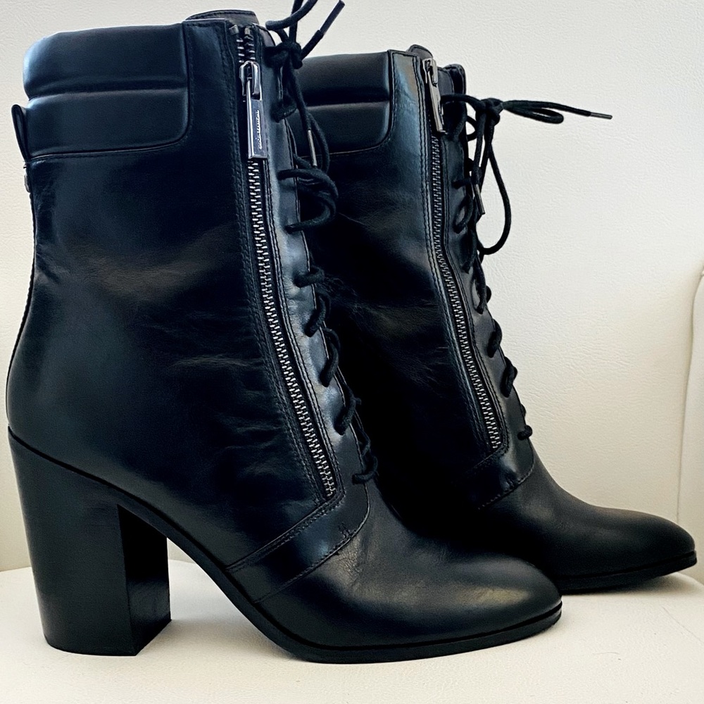 Sleek Leather Boots to Start Fall - Michael Kors Rosario Lace Up